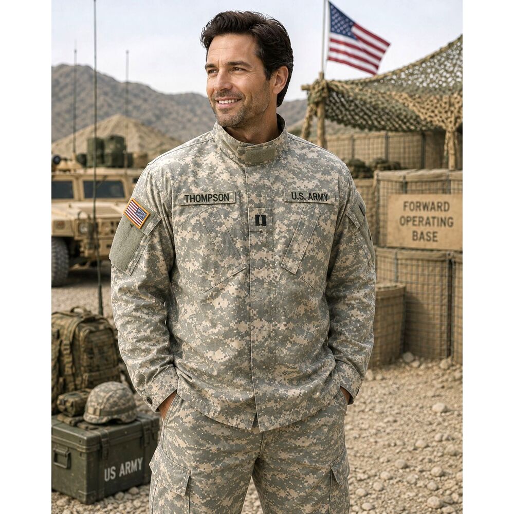 Propper US Army Mens Size Small Regular ACU Digital Camo Combat Uniform Coat